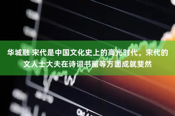华城融 宋代是中国文化史上的高光时代。宋代的文人士大夫在诗词书画等方面成就斐然